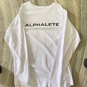 White Alphalete Long Sleeve Tee XL